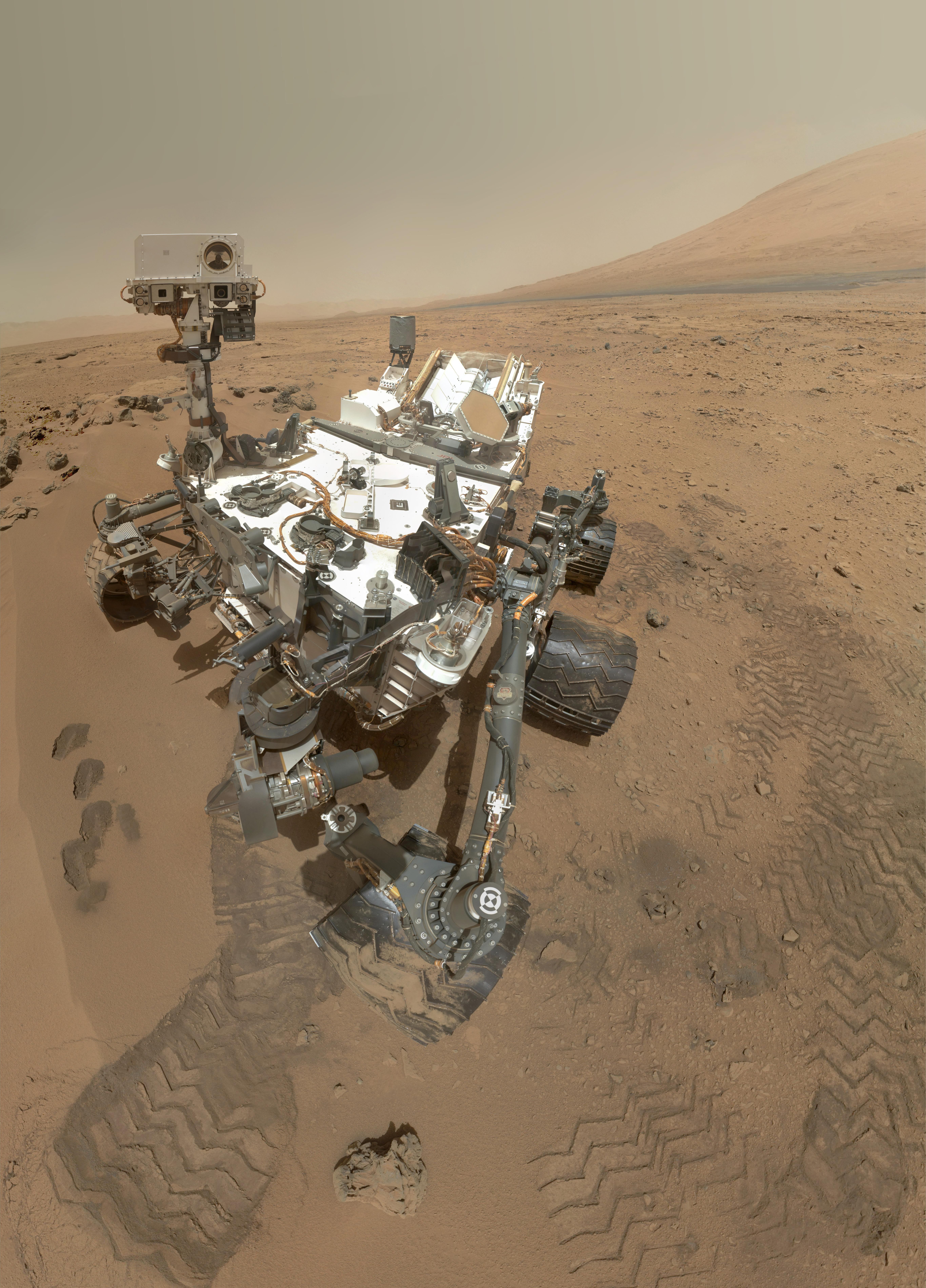 Selfie del rover Curiosity su Marte